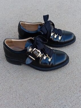 The Office Of Angela Scott Mr Logan  Black Leather Oxford Lace Up Shoes
